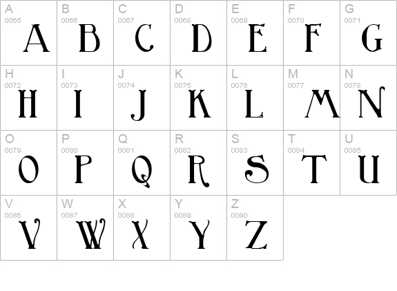 BirminghamTitlingBold uppercase A-Z preview