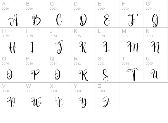 Birthday uppercase A-Z preview