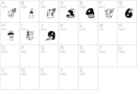 BirthdayDigits uppercase A-Z preview