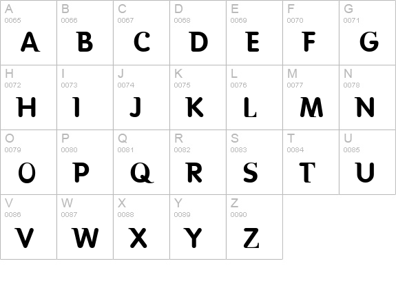 BirthRiot uppercase A-Z preview