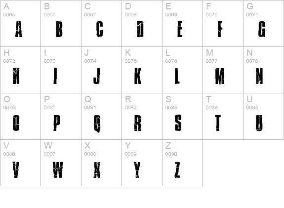 Bison uppercase A-Z preview