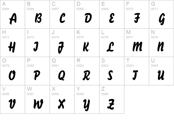 BisonLight uppercase A-Z preview