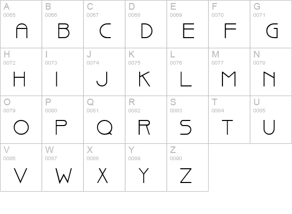 Bisque Regular uppercase A-Z preview