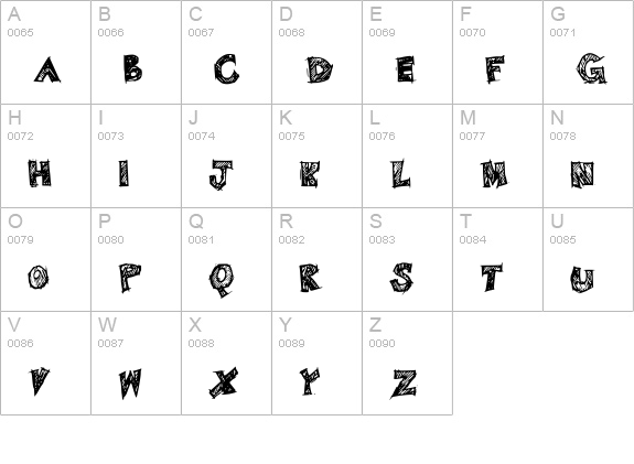 BistroSketch uppercase A-Z preview