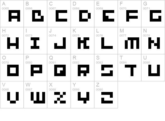 bit-01:cube 16 remix uppercase A-Z preview