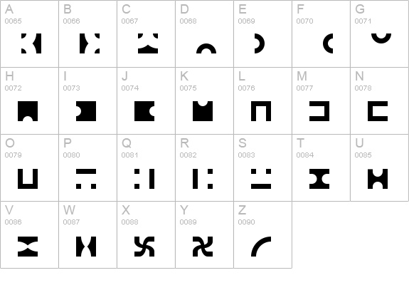Bit Blocks TTF BRK uppercase A-Z preview