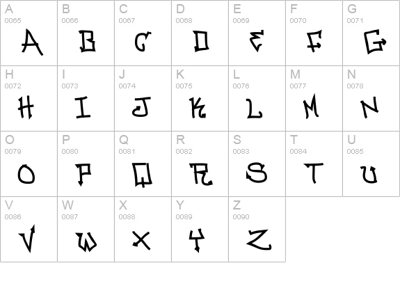 BitchSlap Normal uppercase A-Z preview