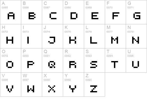 BitDust One uppercase A-Z preview