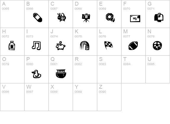 Bits 'n' Pieces uppercase A-Z preview