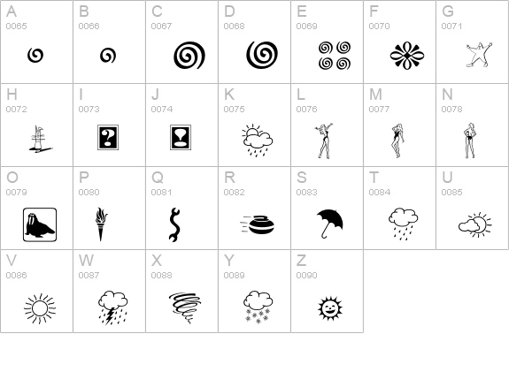 Bits Pics uppercase A-Z preview
