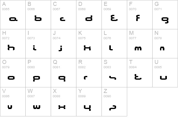 Bitstorm uppercase A-Z preview