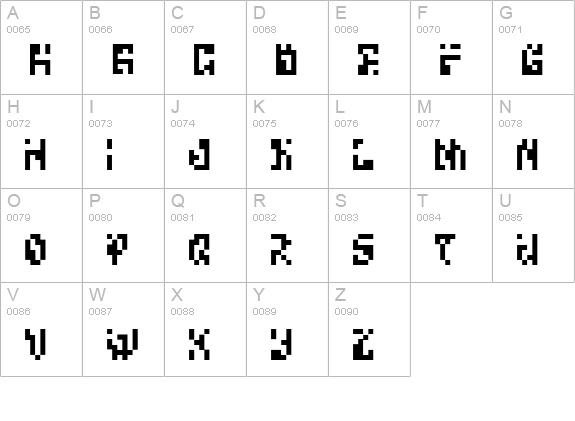 Bitwise Alpha uppercase A-Z preview