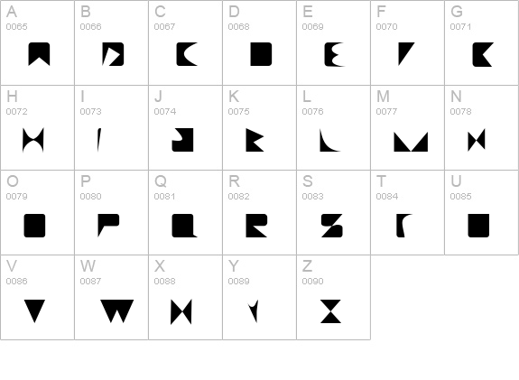 BizarreLapped uppercase A-Z preview