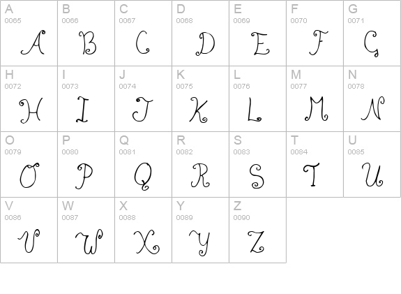 Bizzy Bee uppercase A-Z preview