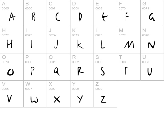 BjBj-TOO uppercase A-Z preview