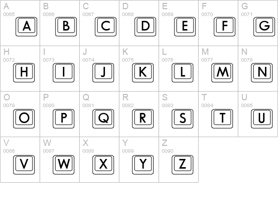 BKCap Regular uppercase A-Z preview