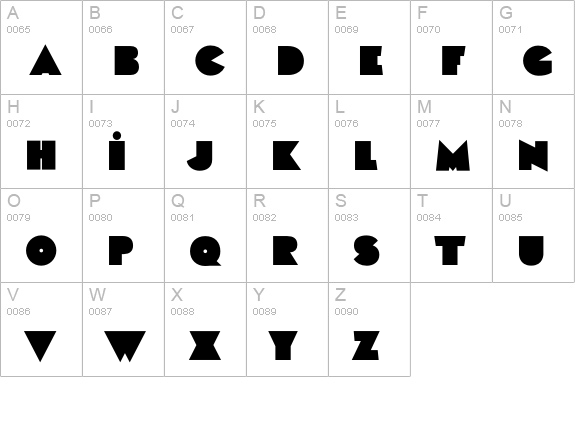 Black Boton Std Bold uppercase A-Z preview