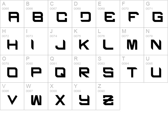 BLACK CAPS Regular uppercase A-Z preview