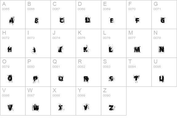 Black Oak  uppercase A-Z preview