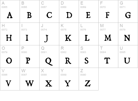 BlackBeard uppercase A-Z preview