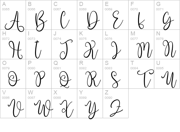 Blackbeer uppercase A-Z preview