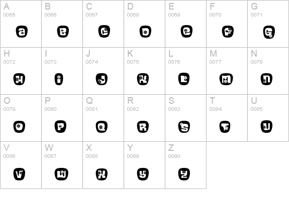 BlackcurrantCameo uppercase A-Z preview