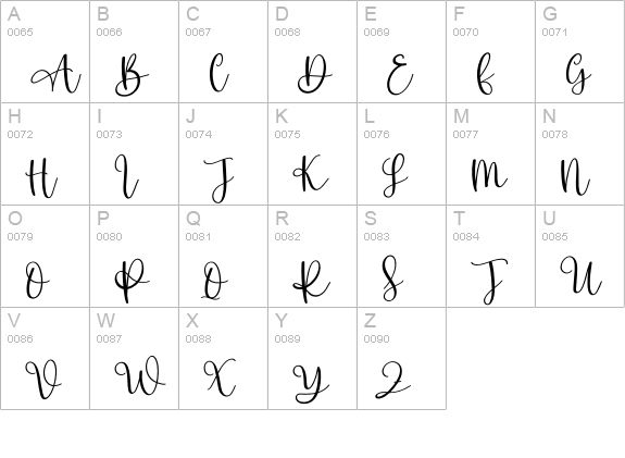 Blackink uppercase A-Z preview