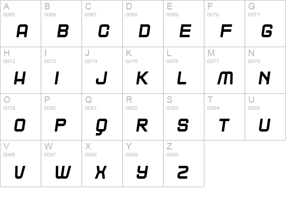 Blackjack Rollin uppercase A-Z preview