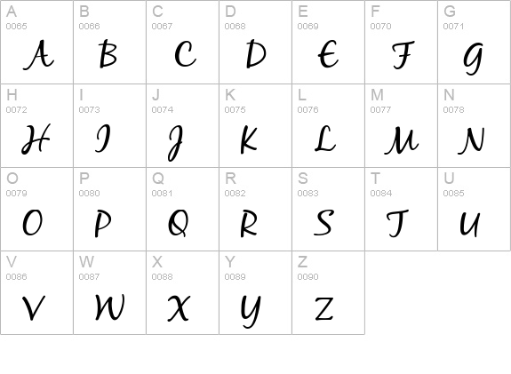 BlackJackRegular uppercase A-Z preview