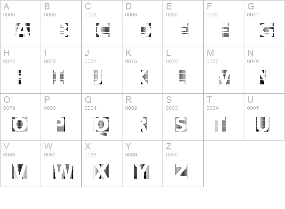BlackWhiteGridsA uppercase A-Z preview