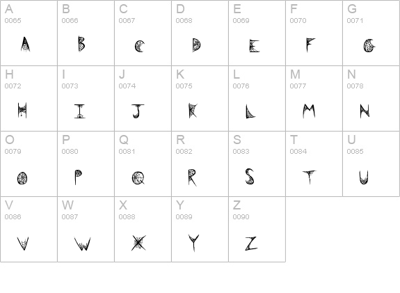 BlackWidow uppercase A-Z preview
