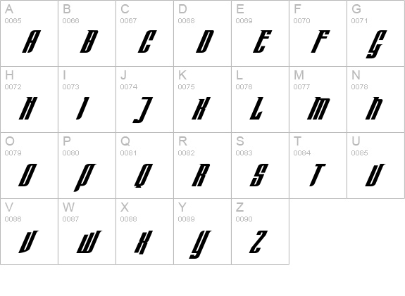 Blahaus uppercase A-Z preview