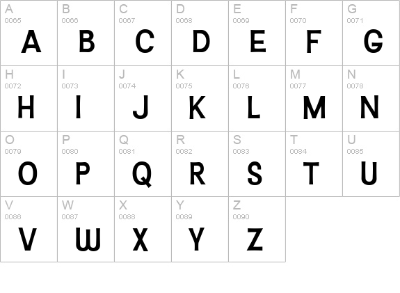 Blairesque Gothic JF uppercase A-Z preview