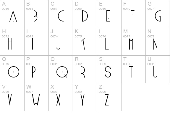 Blake uppercase A-Z preview