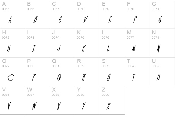 BlamBlam BB uppercase A-Z preview