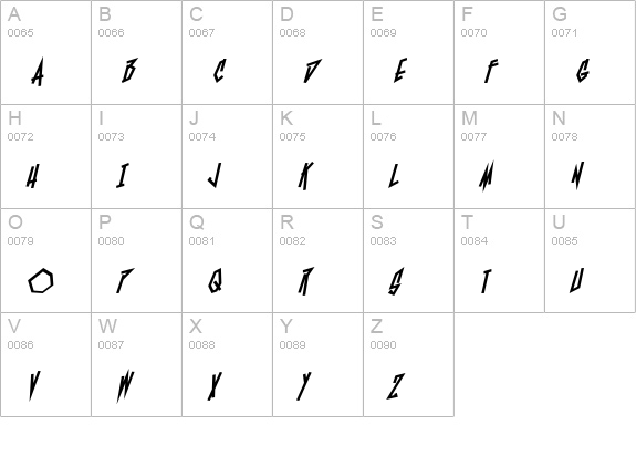 BlamBlam Heavy BB  uppercase A-Z preview