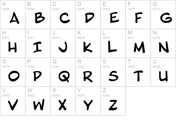 Blambot Pro uppercase A-Z preview