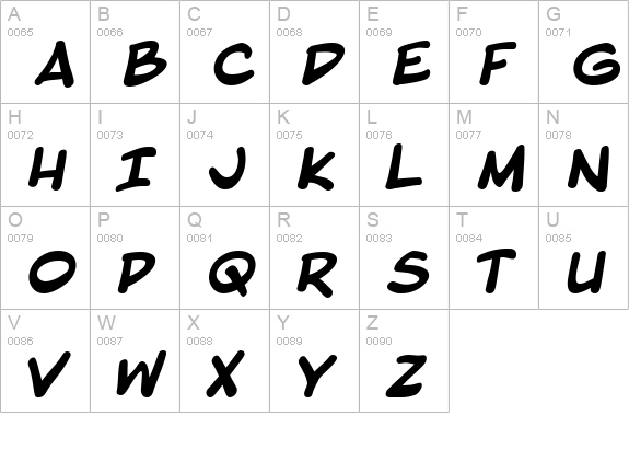Blambot Pro Bold uppercase A-Z preview