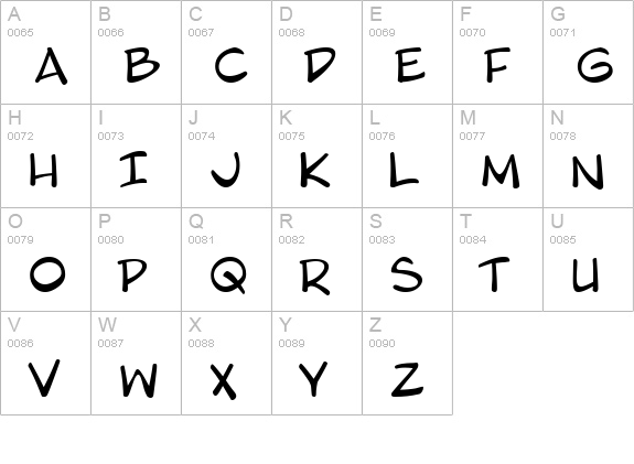 Blambot Pro Lite uppercase A-Z preview