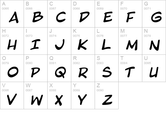Blambot Pro Lite Bold uppercase A-Z preview