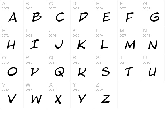 Blambot Pro Lite Italic uppercase A-Z preview