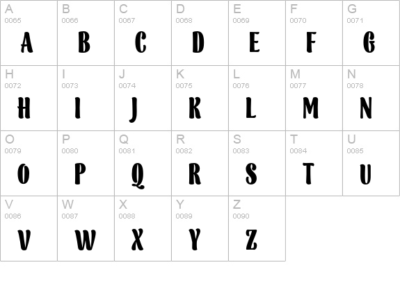 Blancmange Bold uppercase A-Z preview
