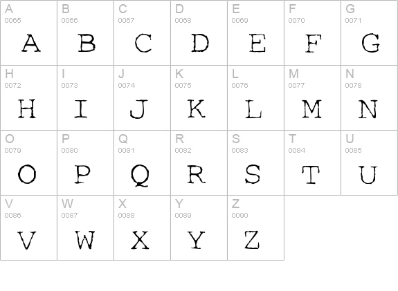 Blast-O-Rama uppercase A-Z preview