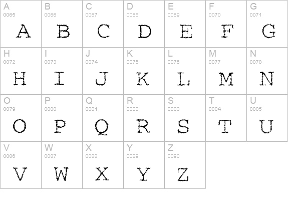 Blast-O-Rama-Beat uppercase A-Z preview