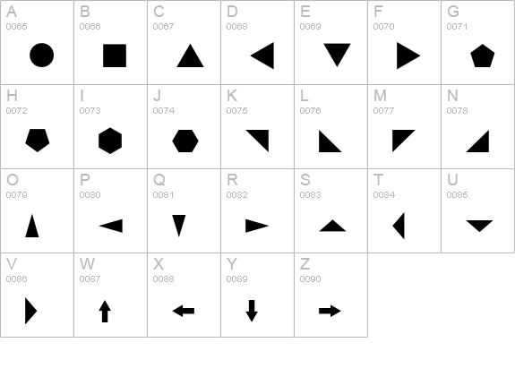 Blickfang uppercase A-Z preview