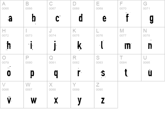 Blind uppercase A-Z preview