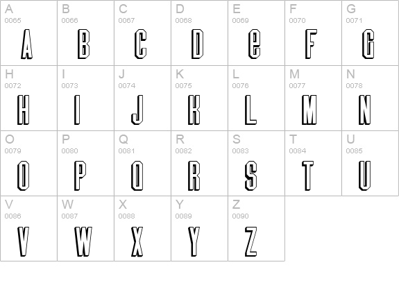 BlindMelon uppercase A-Z preview