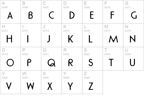 Blippo Light SF uppercase A-Z preview