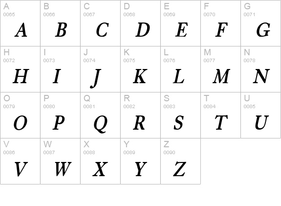 Bliss Condensed Bold Italic uppercase A-Z preview