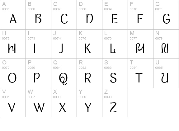 Bliss Mood uppercase A-Z preview
